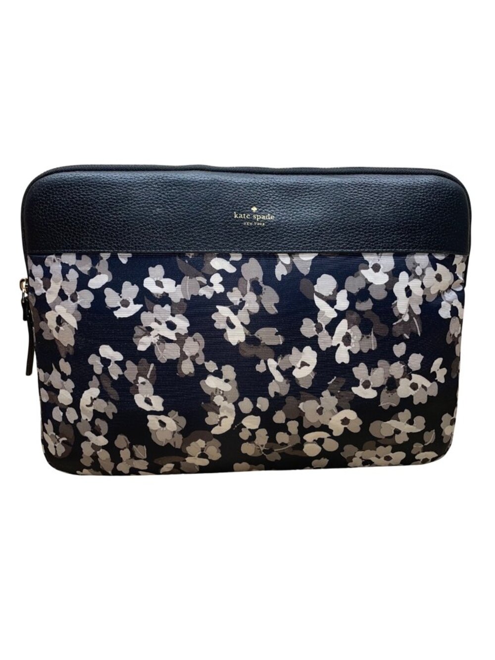 Kate Spade Women’s Black Fabric Floral Print Laptop Sleeve